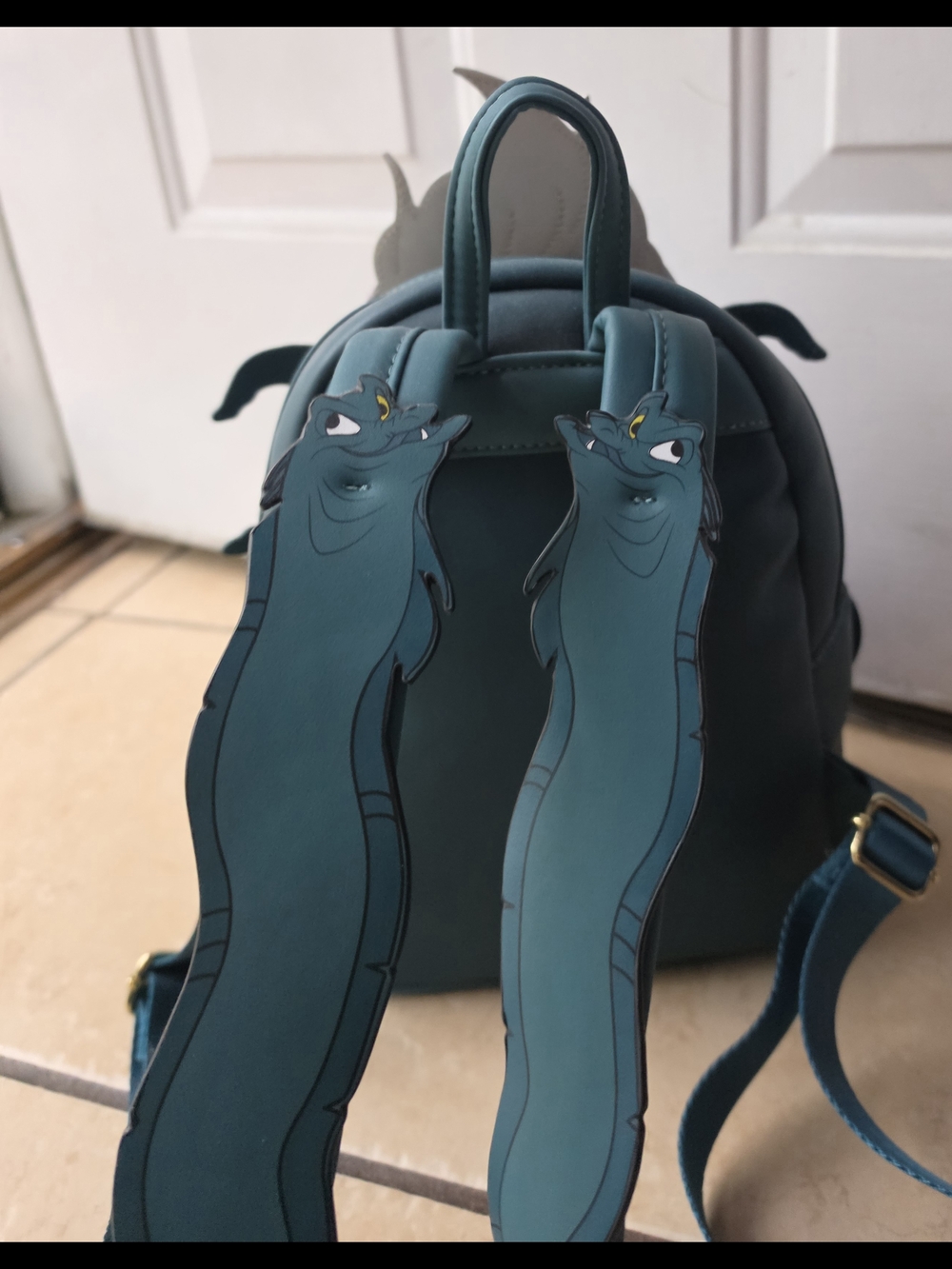 The Little Mermaid Ursula Character Backpack with Ariel Front Pocket - Picture 4 of 10